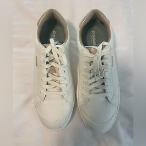 Dr. Scholl's Time Off Sneakers - White & Gold, Women’s 8M